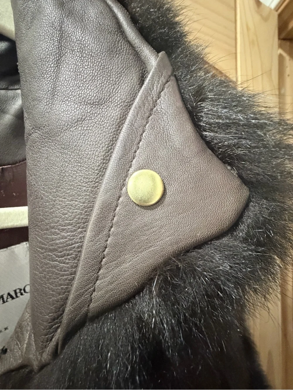 Andrew Marc Black  Opossum Fur Vest